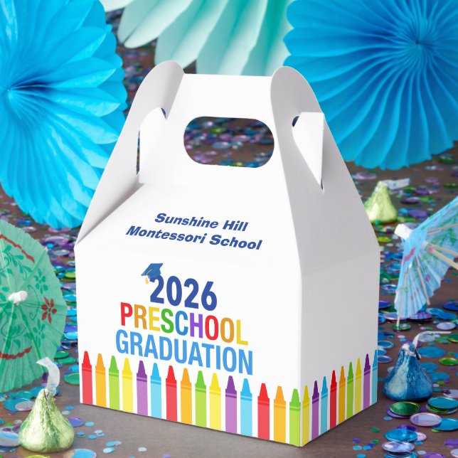 2026 Preschool Graduation Custom School Party Favor Boxes (Party)