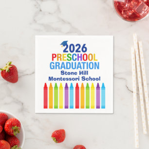 2026 Preschool Graduation Custom School Party Napkins
