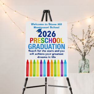 2026 Preschool Graduation Customizable School Foam Board