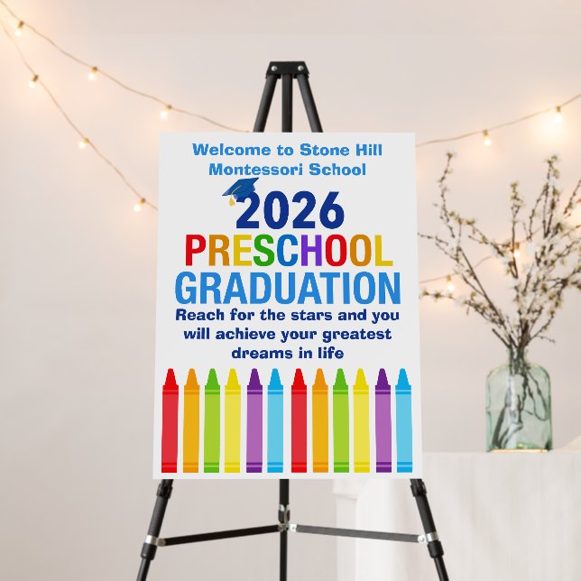 2026 Preschool Graduation Customizable School Foam Board (In Situ (Stand))