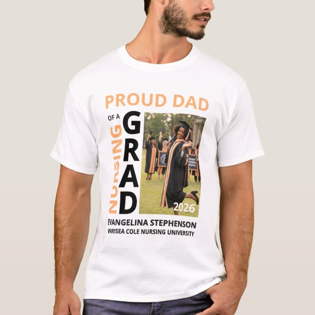 2026 Proud Dad of Nursing Grad T-Shirt (Front)