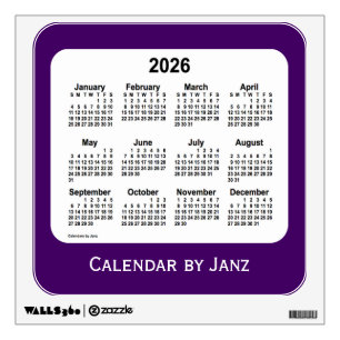 2026 Purple Calendar by Janz Wall Decal