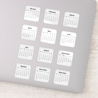 2026 Rainbow Calendar Sticker