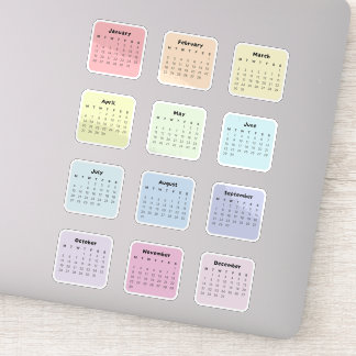 2026 Rainbow Calendar Sticker