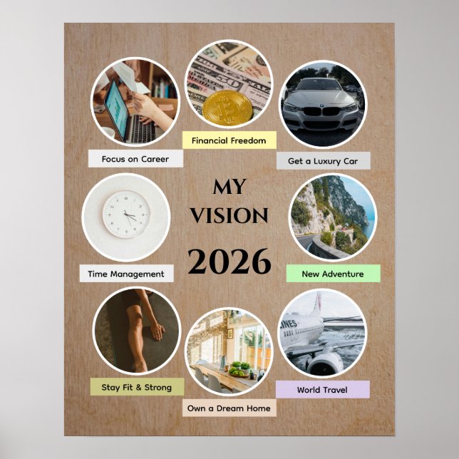 2026 Random Modern Circle Photo Vision Poster (Front)