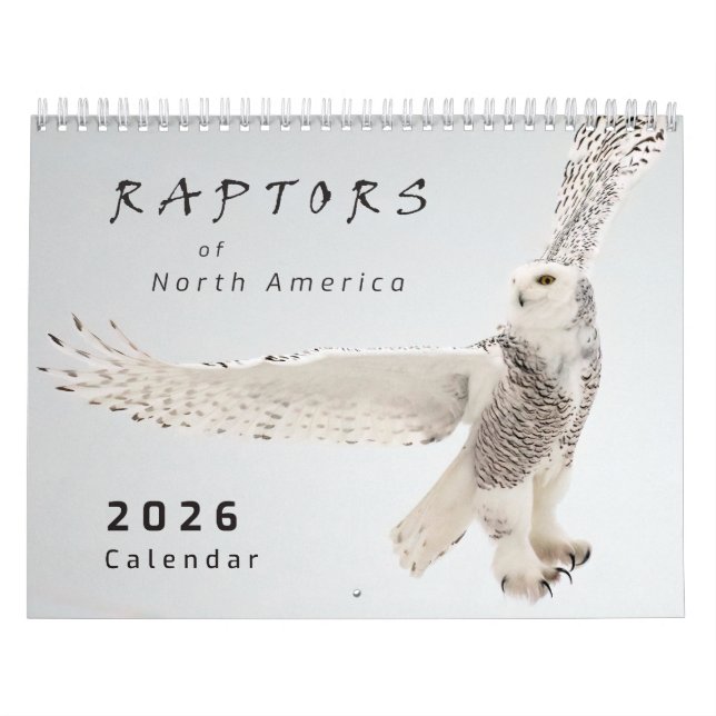 2026 Raptors of North America Bid Photo Calendar (Cover)