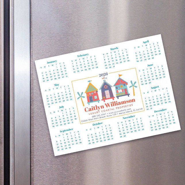 2026 Real Estate Agent Calendar Beach House Magnet (Creator Uploaded)