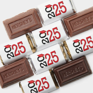 2026 Red and Black Graduation Party  Hershey's Miniatures