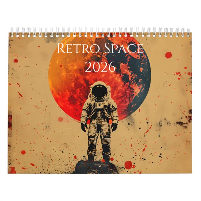 2026 Retro Space Art Calendar (Cover)