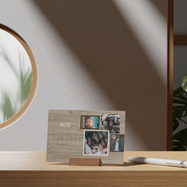 2026 Rustic Family Easel Calendar August Holder (Creator Uploaded)