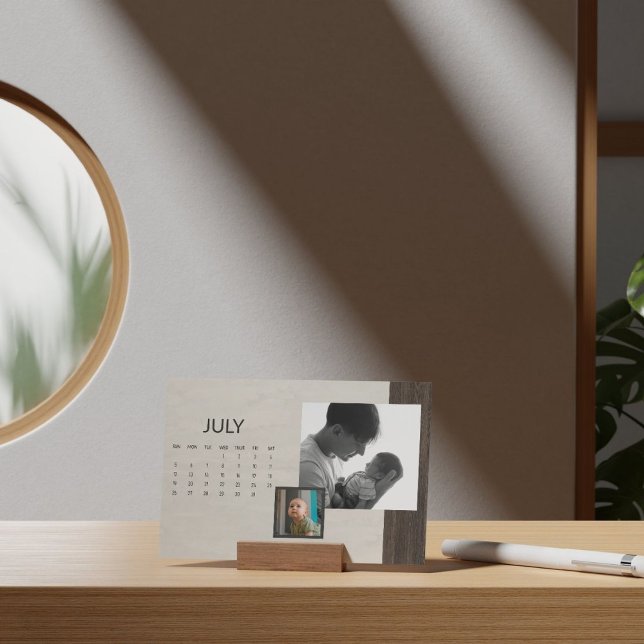 2026 Rustic Family Easel Calendar July Holder (Creator Uploaded)