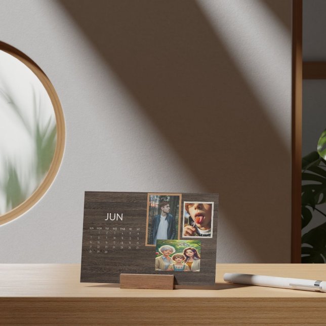 2026 Rustic Family Easel Calendar June Holder (Creator Uploaded)