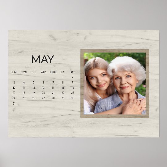2026 Rustic Family Easel Calendar - May