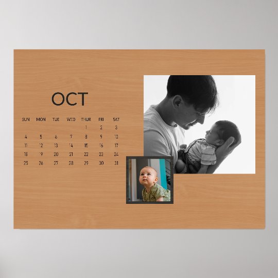 2026 Rustic Family Easel Calendar - October