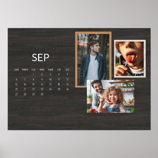 2026 Rustic Family Easel Calendar -September