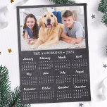 2026 Rustic Photo 12 Month Full Year Calendar Holiday Card<br><div class="desc">2026 Photo Calendar Cards - Send New Year Greetings or include in your Christmas cards, these 5x7 photo calendar cards are perfect as Christmas and New Year cards to family and friends. Perfect to highlight or circle special family dates, anniversaries, birthdays, and reunions. Personalize these full year photo calendar cards...</div>