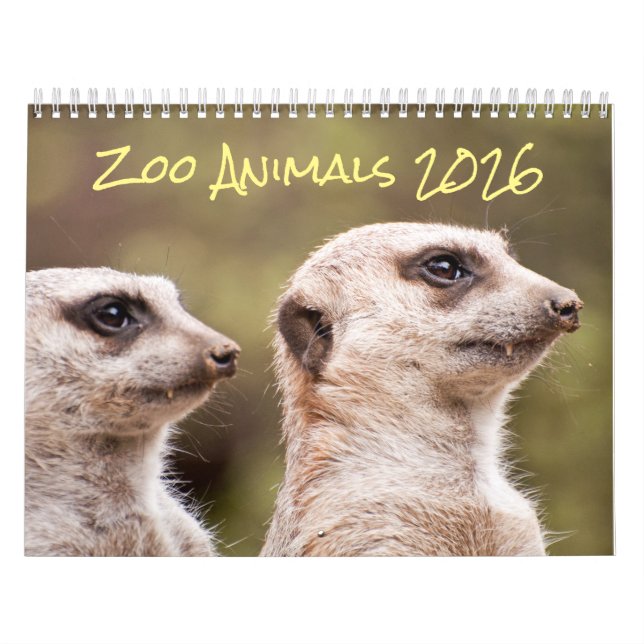 2026 Safari Zoo Animals Photography Calendar (Cover)