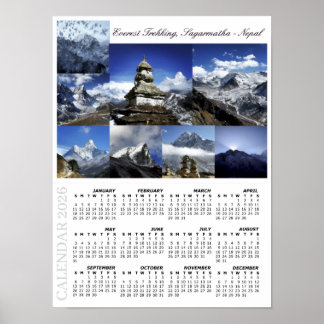 2026 Sagarmatha Calendar, Everest Trekking Poster