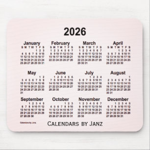 2026 Sangria Smoke Calendar by Janz Mouse Pad