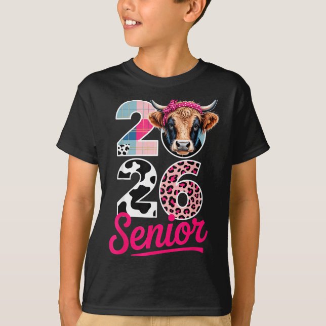 2026 Senior Cow Lovers Graduation Funny Cl Shirt F (Front)