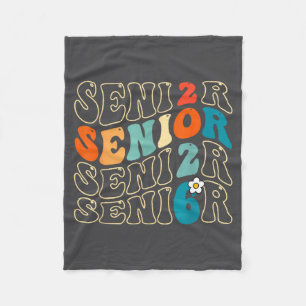 2026 Senior Grad Groovy 2026 Graduation Class Joke Fleece Blanket