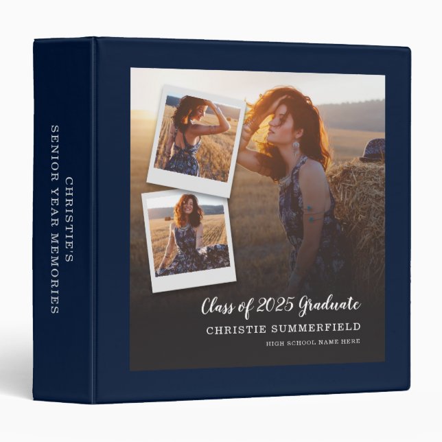 2026 Senior Year School Graduation Photo Album 3 Ring Binder (Front/Spine)