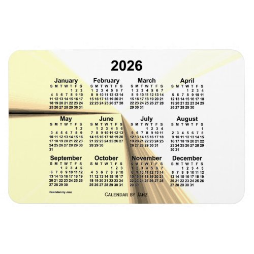 2026 Sepia Vanishing Point Calendar by Janz 4x6 Magnet