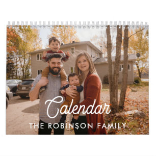 2026 Simple Create Your Own Custom Family Photo Calendar