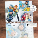 2026 Simple Custom Photo Collage 4 Per Month Calendar<br><div class="desc">Organize your days and celebrate your memories with your own custom personalized photo collage calendar with 4 photos per month (40 total photos) utilizing this simple, easy-to-upload photo collage template including a full-bleed photo behind the calendar grid page. Ideal to feature favorite family, kids and pet pictures or showcase your...</div>