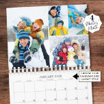 2026 Simple Custom Photo Collage 4 Per Month Calendar<br><div class="desc">Organize your days and celebrate your memories by creating your own custom personalized photo collage calendar with 4 pictures per month (53 total photos including cover photos) utilizing this simple, easy-to-upload photo collage template for each month. Add special days like birthdays and anniversaries by adding text in EDIT and placing...</div>