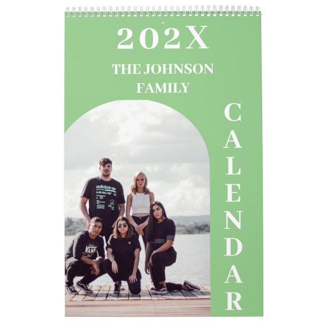 2026 Simple Modern Custom 14 Photos Family Calendar (Cover)