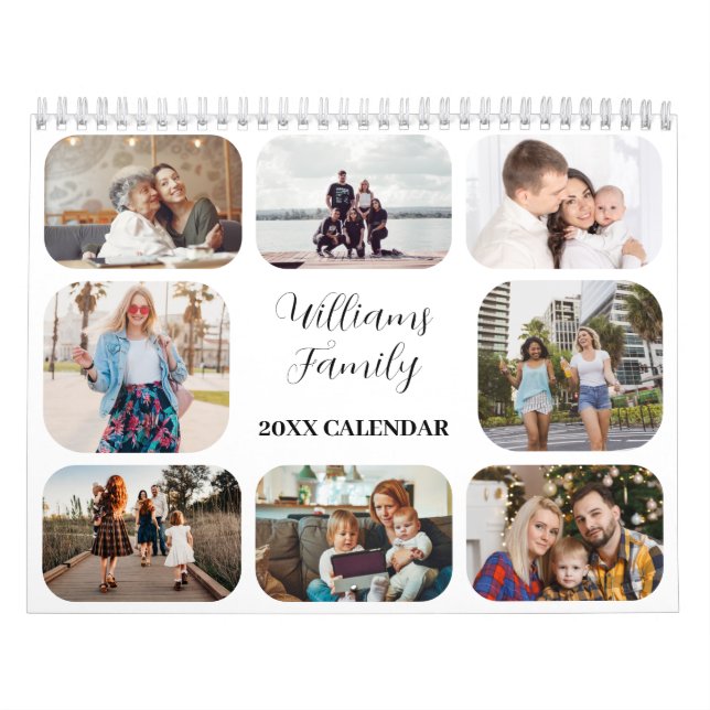 2026 Simple Modern Custom 21 Photos Family Calendar (Cover)