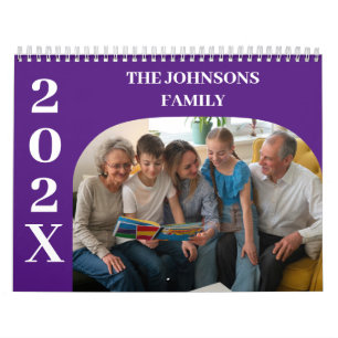 2026 Simple Modern Custom Photos Family  Calendar