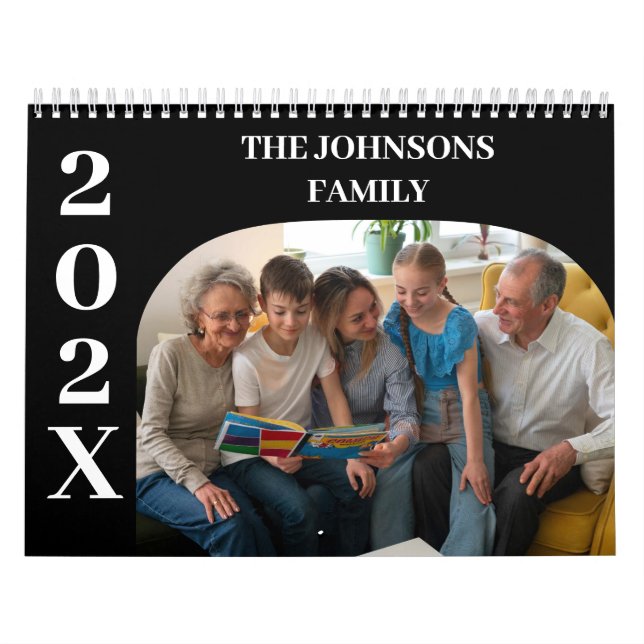 2026 Simple Modern Custom Photos Family  Calendar (Cover)