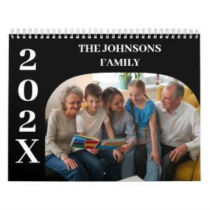 2026 Simple Modern Custom Photos Family Calendar