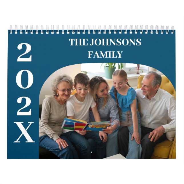 2026 Simple Modern Custom Photos Family  Calendar (Cover)
