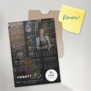 2026 Simple Typography Calendar Magnetic Card