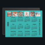 2026 Six Photos Colorful Calendar Magnet<br><div class="desc">Start 2026 with this family and friends oriented six photo collage fun colorful fridge magnet. (available in other background colors -- just send a message or change yourself) With easy-to-read dates in black set against a cheerful background, this calendar tells in tale simply and clearly; highlighted six special photos and...</div>