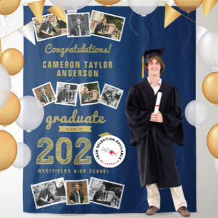 2026 Sketch 10 Photo Blue Graduate Party Backdrop