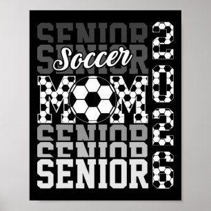 2026 Soccer Senior Mom Graduation Matching Family Poster