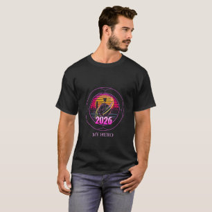 2026 Soccer Tournament Neon Retro Emblem Graphic T-Shirt