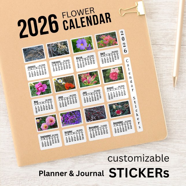 2026 SU Calendar Flower Custom-Cut Vinyl Sticker (Creator Uploaded)