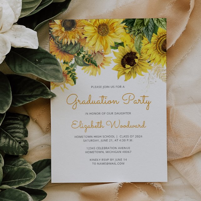 2026 Sunflower Floral Graduation Party Invitation (Creator Uploaded)