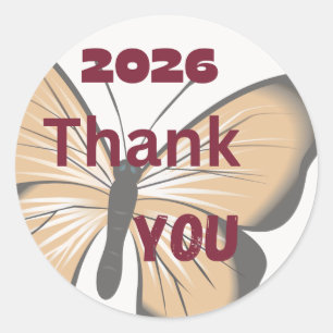 2026 Thank You Butterfly Sticker