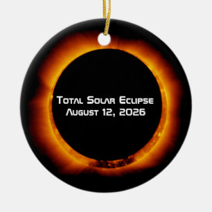 2026 Total Solar Eclipse Ceramic Ornament