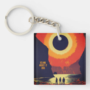 2026 Total Solar Eclipse Iceland Keychain