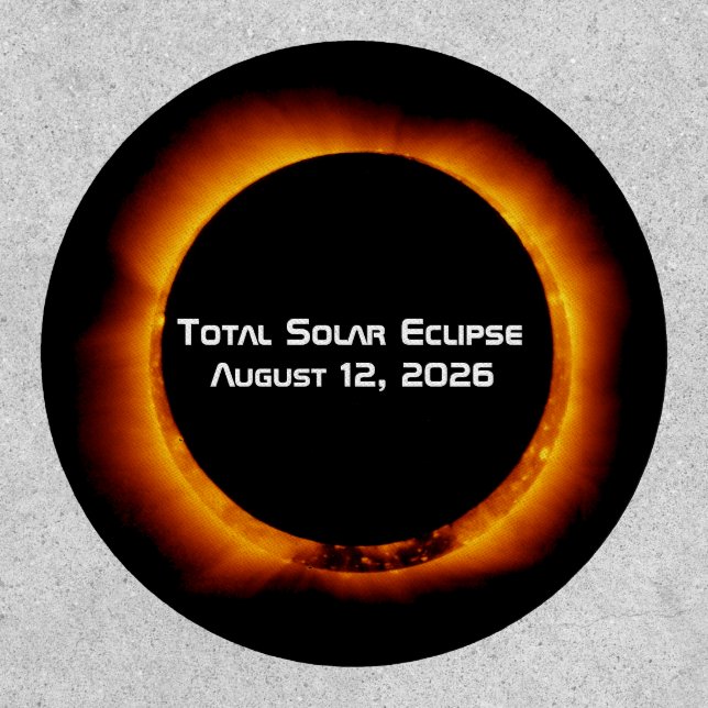 2026 Total Solar Eclipse Patch (Front)