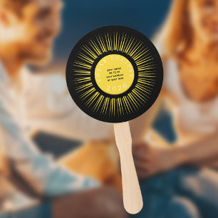 2026 Total solar eclipse your text personalized Hand Fan
