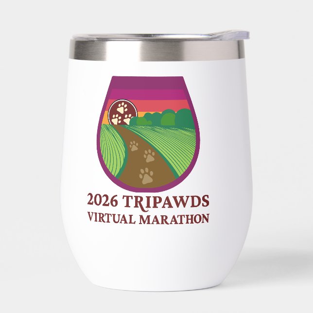 2026 Tripawds Marathon Performance  Thermal Wine Tumbler (Left)