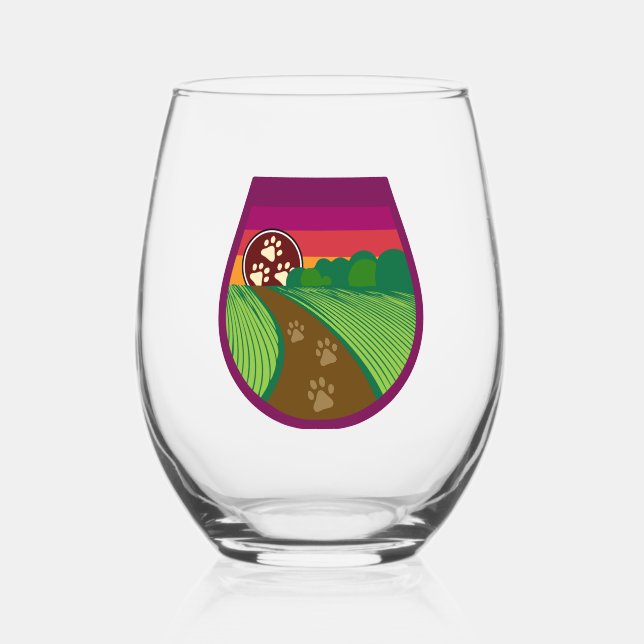 2026 Tripawds Marathon Stemless Wine Glass (Front)